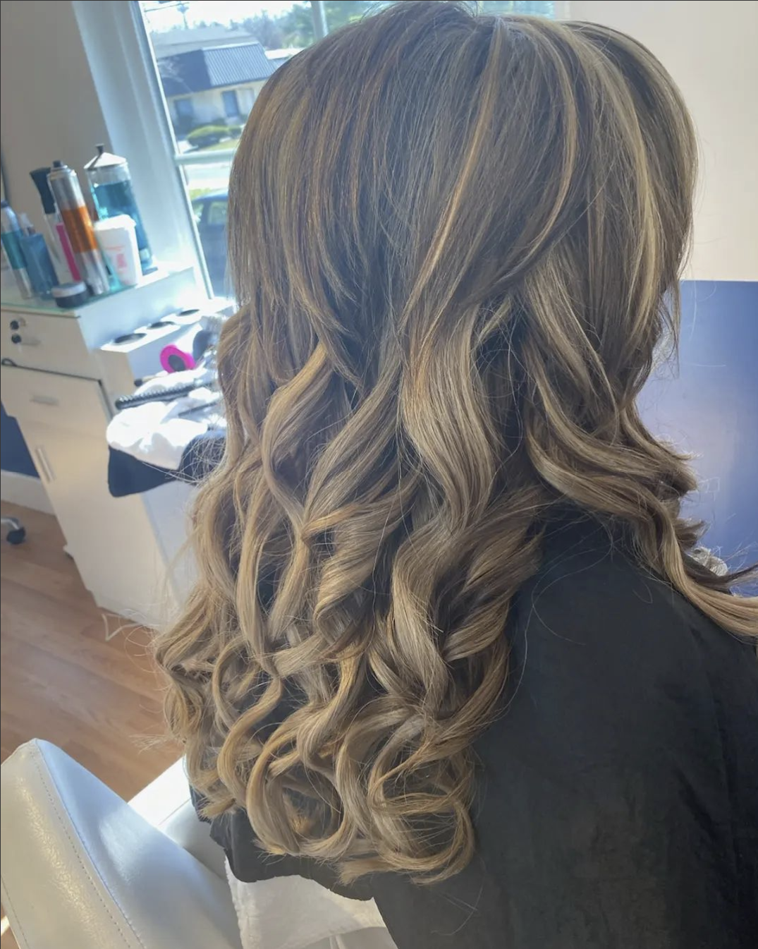 Woman with curly ginger hair